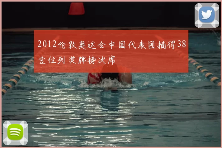 2012伦敦奥运会中国代表团摘得38金位列奖牌榜次席